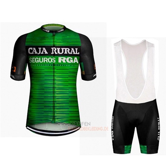 Caja Rural Kurzarmtrikot 2019 und Kurze Tragerhose Grun Shwarz